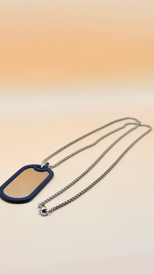 Cadena Clásica Militar con Placa