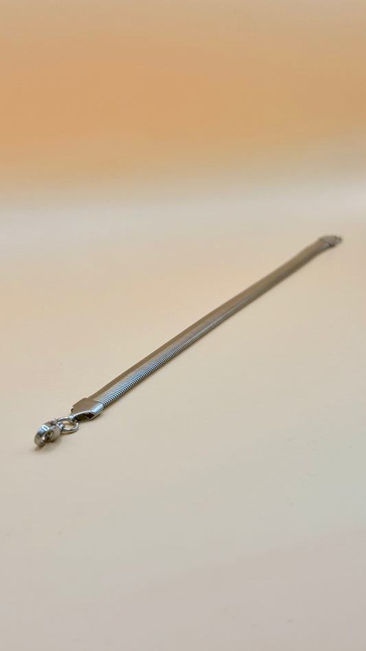 Pulsera Panza de Víbora Plateada